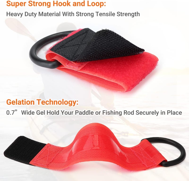Boncas Paddle Leash Safety Rod Bungee Rod Holder Gripping Gear Leash with Innovative Gel Grip to The Paddle or Rod for Kayaking, Canoeing - Image 4